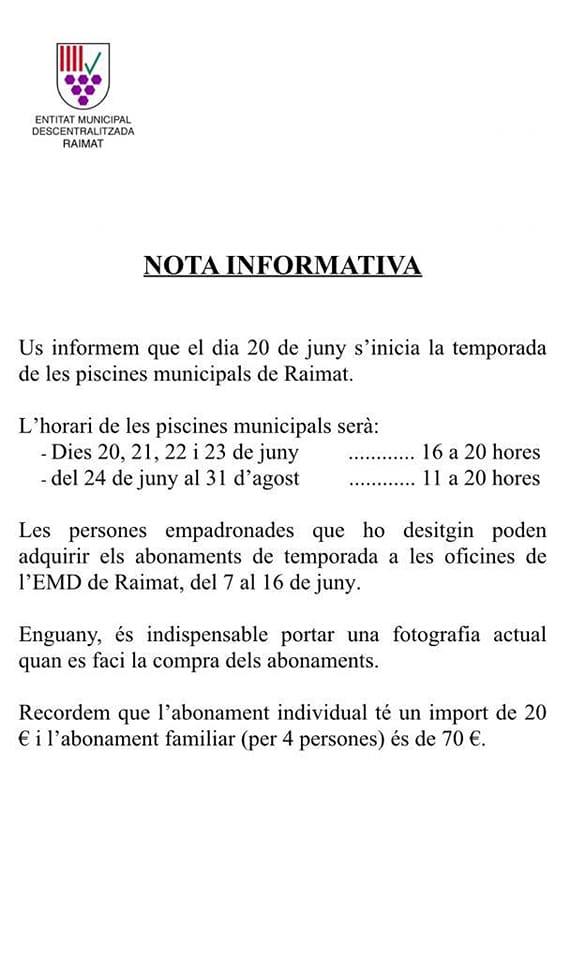 Nota Informativa